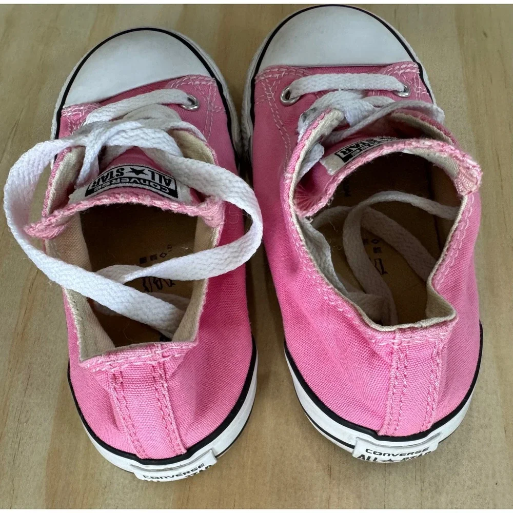 Converse Chuck Taylor All‎ Star Low Pink Canvas Infant Sneakers Size 10 7J238
